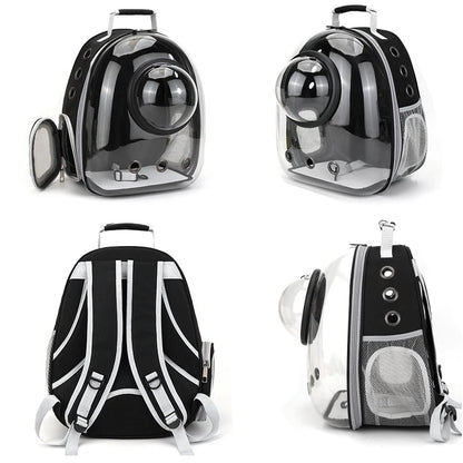 Transparent Space Capsule Cat Carrier Backpack - Breathable, Portable, and Perfect for Travel with Your Pet