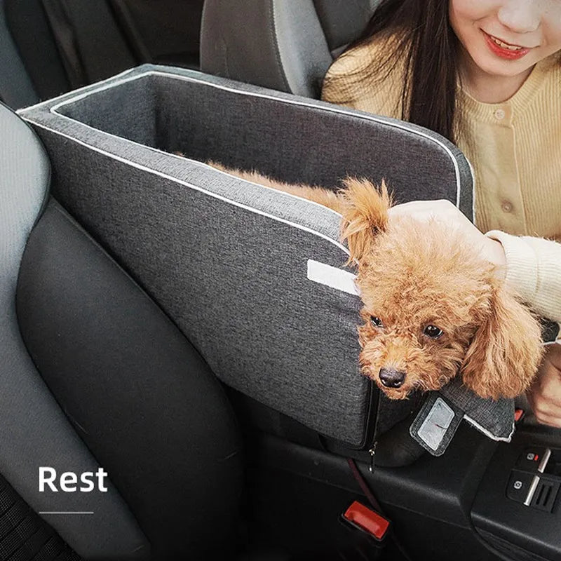 Ultimate Portable Dog Car Seat Bed - Safe and Stylish Travel Carrier for Small Dogs and Cats
