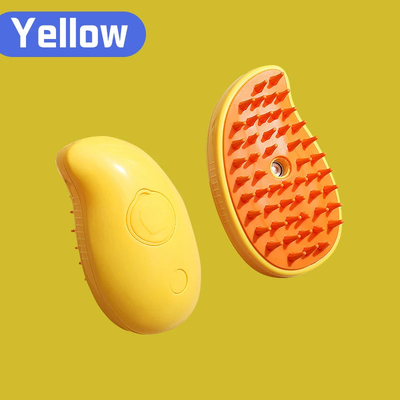 3-in-1 Electric Pet Grooming Brush with Steam Spray - Effortless Cat & Dog Hair Removal and Massage Comb