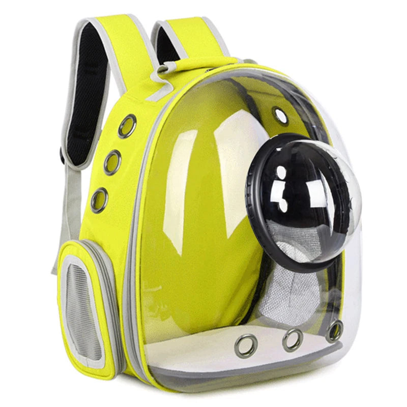 Transparent Space Capsule Cat Carrier Backpack - Breathable, Portable, and Perfect for Travel with Your Pet