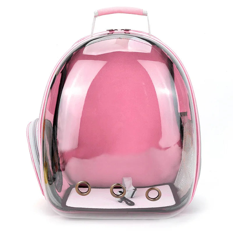 Transparent Space Capsule Cat Carrier Backpack - Breathable, Portable, and Perfect for Travel with Your Pet