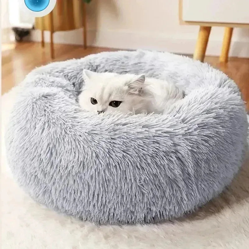 Cozy 40Cm Plush Cat Bed - Warm and Soft Nest for Your Furry Friend
