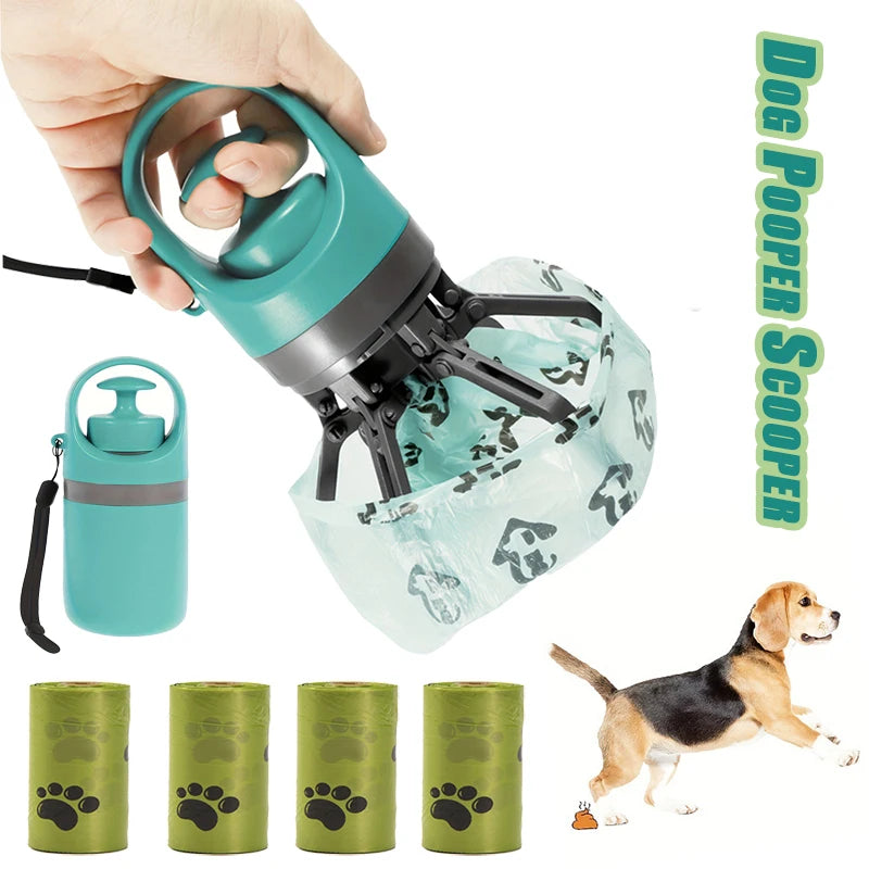 Effortless Outdoor Clean-Up with the Portable Dog Pooper Scooper – Built-In Garbage Bag & No-Touch Design for Hassle-Free Pet Waste Disposal