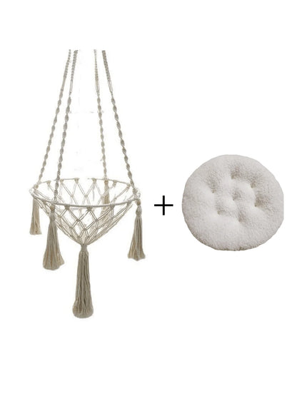 Cozy Winter Cat Hammock - Hand Woven Cotton Rope Swing for Indoor Kittens