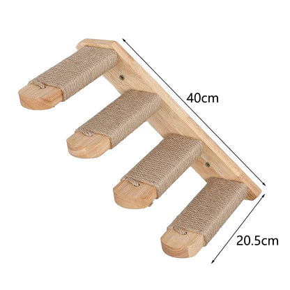 Elevate Your Cat's Playtime with Our Stylish Wall Climbing Shelf - A Multifunctional Ladder, Scratching Post, and Cozy Hiding House in One!