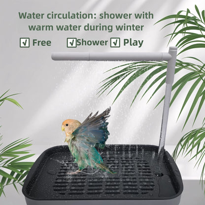 Transform Your Parrots' Bathing Experience with the Automatic Circulating Bird Shower Basin