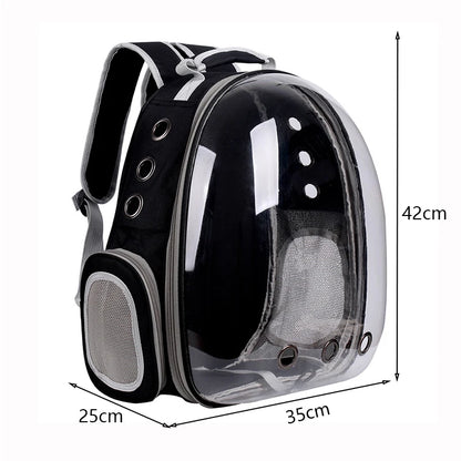 Transparent Space Capsule Cat Carrier Backpack - Breathable, Portable, and Perfect for Travel with Your Pet