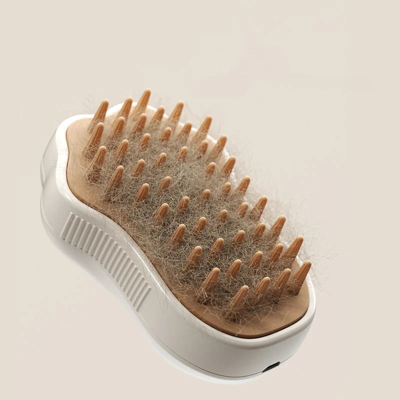 3-in-1 Electric Pet Grooming Brush with Steam Spray - Effortless Cat & Dog Hair Removal and Massage Comb