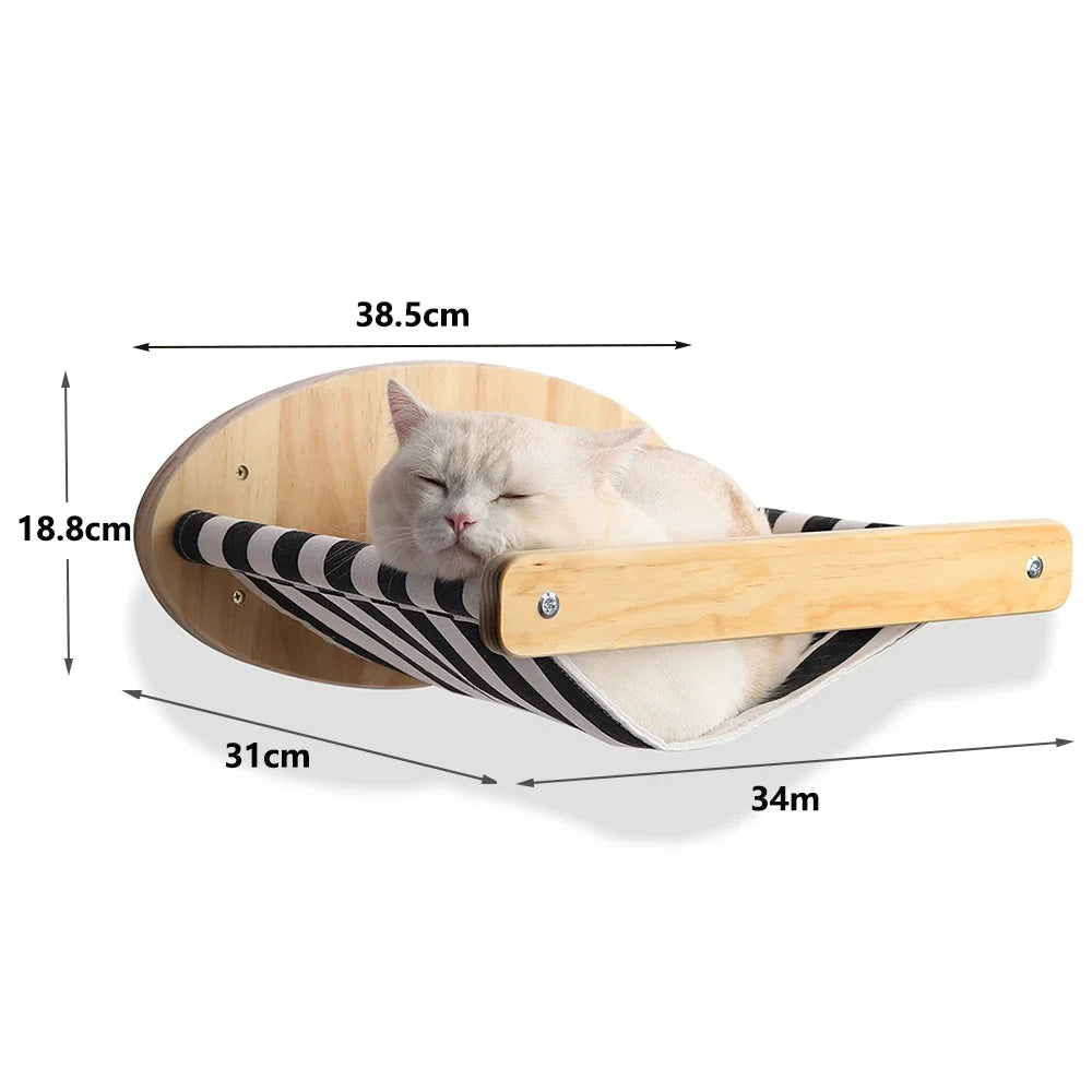 Elevate Your Cat's Playtime with Our Stylish Wall Climbing Shelf - A Multifunctional Ladder, Scratching Post, and Cozy Hiding House in One!