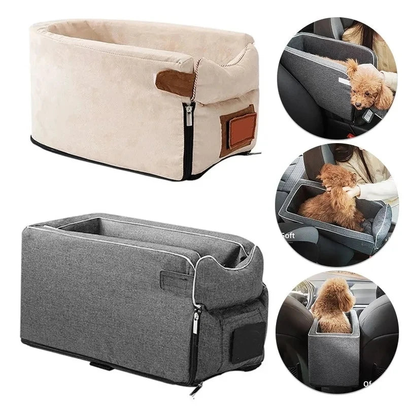 Ultimate Portable Dog Car Seat Bed - Safe and Stylish Travel Carrier for Small Dogs and Cats