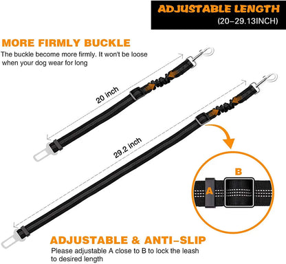 Secure Your Pet's Safety with Our Adjustable Dog Car Seat Belt - Perfect for Travel!