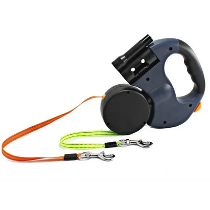 LED Automatic Retractable Dog Leash for Two - Control Your Pups with Ease!