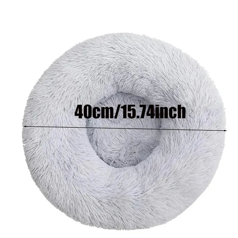 Cozy 40Cm Plush Cat Bed - Warm and Soft Nest for Your Furry Friend