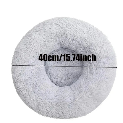 Cozy 40Cm Plush Cat Bed - Warm and Soft Nest for Your Furry Friend