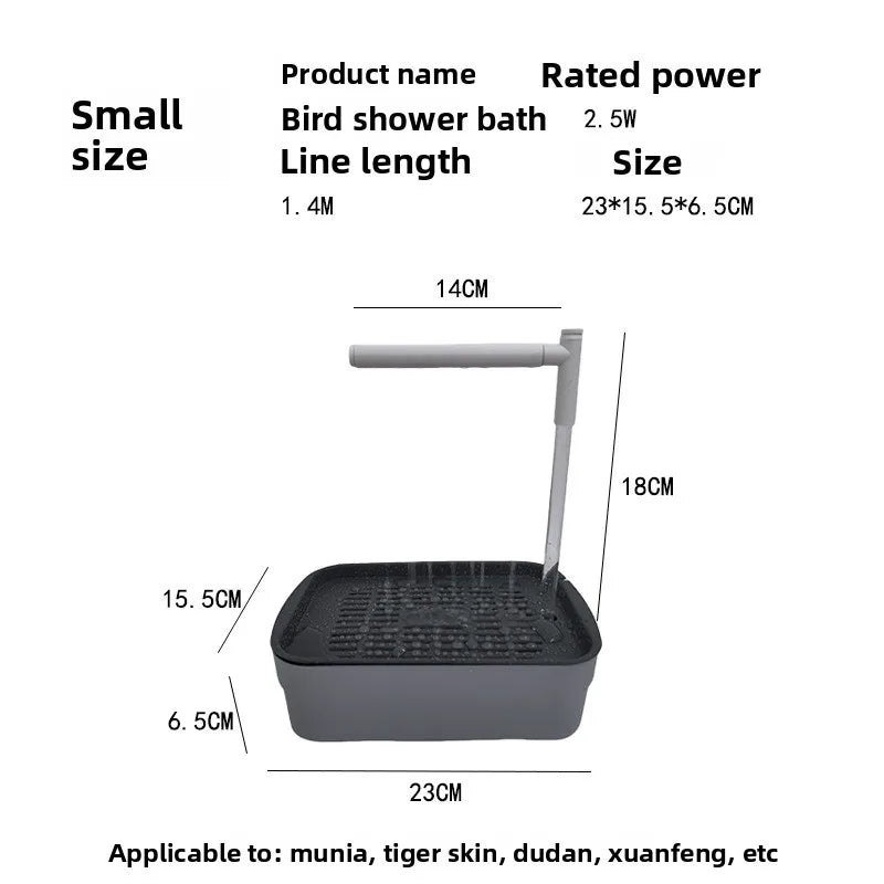 Elevate Your Parrots' Bathing Experience with Our Innovative Automatic Circulating Bird Shower Basin