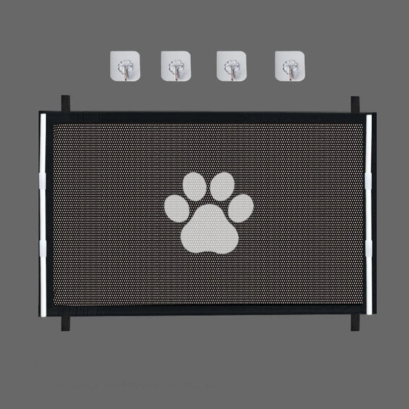 Premium Dog Gate Mesh with 4 Durable Hooks - Versatile Safety Enclosure for Indoor and Outdoor Use