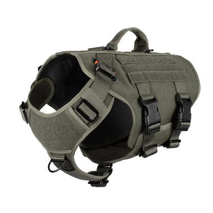 Ultimate ICEFANG GN3 Tactical Dog Harness - No Pulling Front Clip, 6X Buckle, and Molle Vest with Handle for Maximum Control and Comfort