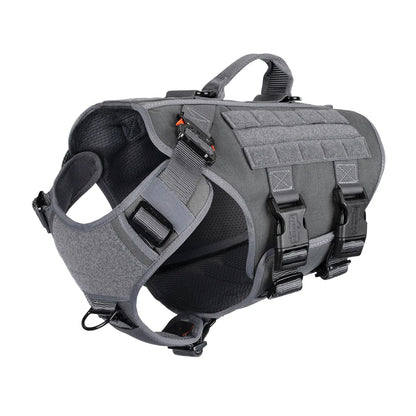 Ultimate ICEFANG GN3 Tactical Dog Harness - No Pulling Front Clip, 6X Buckle, and Molle Vest with Handle for Maximum Control and Comfort