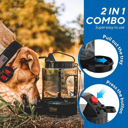 Stay Hydrated on Your Adventures with the Lesotc 77Oz Portable Dog Water Bottle Dispenser - Perfect for Hiking, Camping, and Travel!