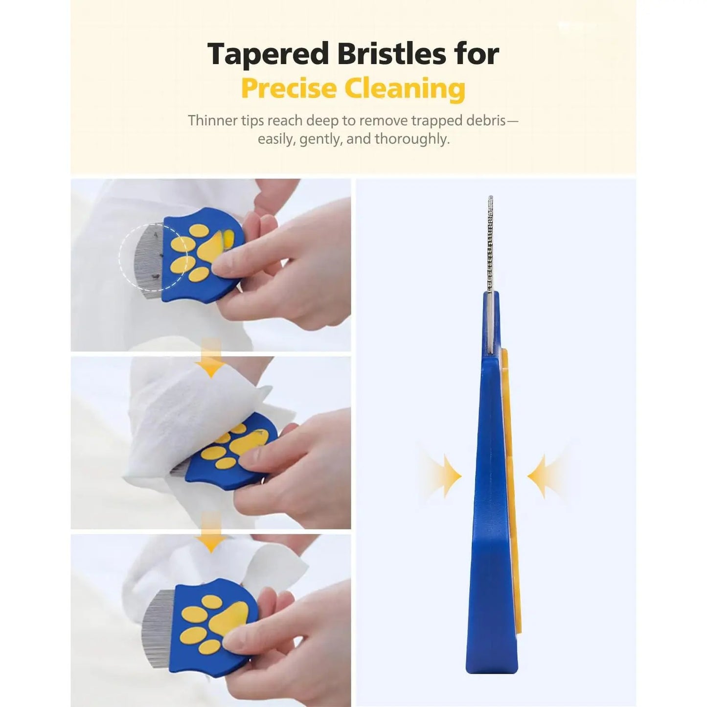 Ultimate Professional Eye Comb for Pets - Stainless Steel Tear Stain Remover for Cats and Dogs - Gentle Round-Head Grooming Tool for Easy Eye Gunk Removal