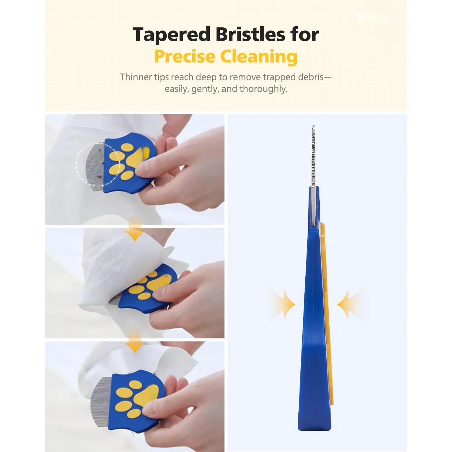 Ultimate Professional Eye Comb for Pets - Stainless Steel Tear Stain Remover for Cats and Dogs - Gentle Round-Head Grooming Tool for Easy Eye Gunk Removal
