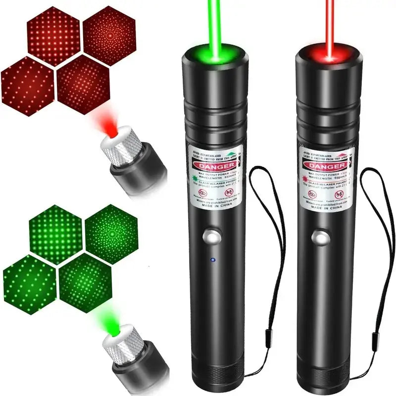 Powerful Rechargeable Green Laser Pointer & Line Light Flashlight - Perfect for Presentations, Outdoor Adventures, and Cat Playtime!