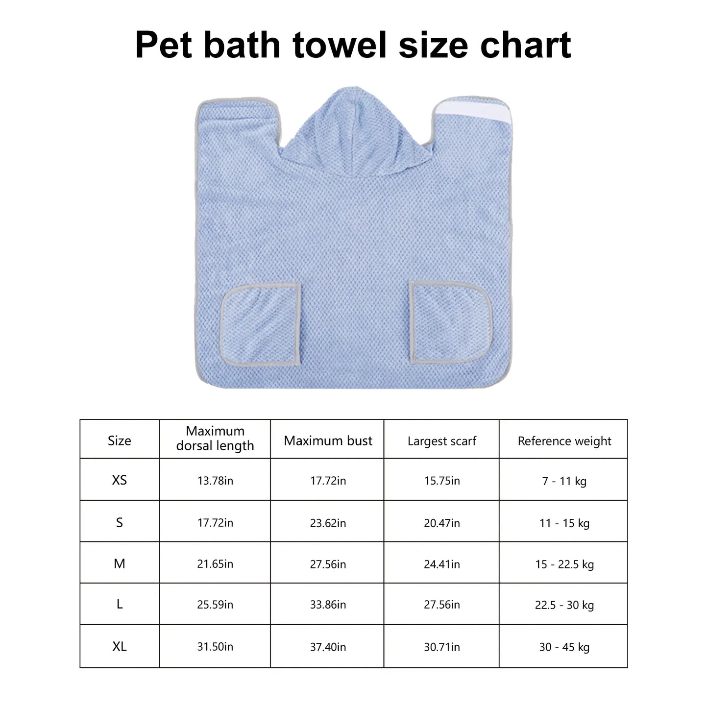 Transform Bath Time with Our Premium Hooded Microfiber Dog Bathrobe - Super Absorbent, Multi-Size, and Machine Washable for Ultimate Pet Comfort