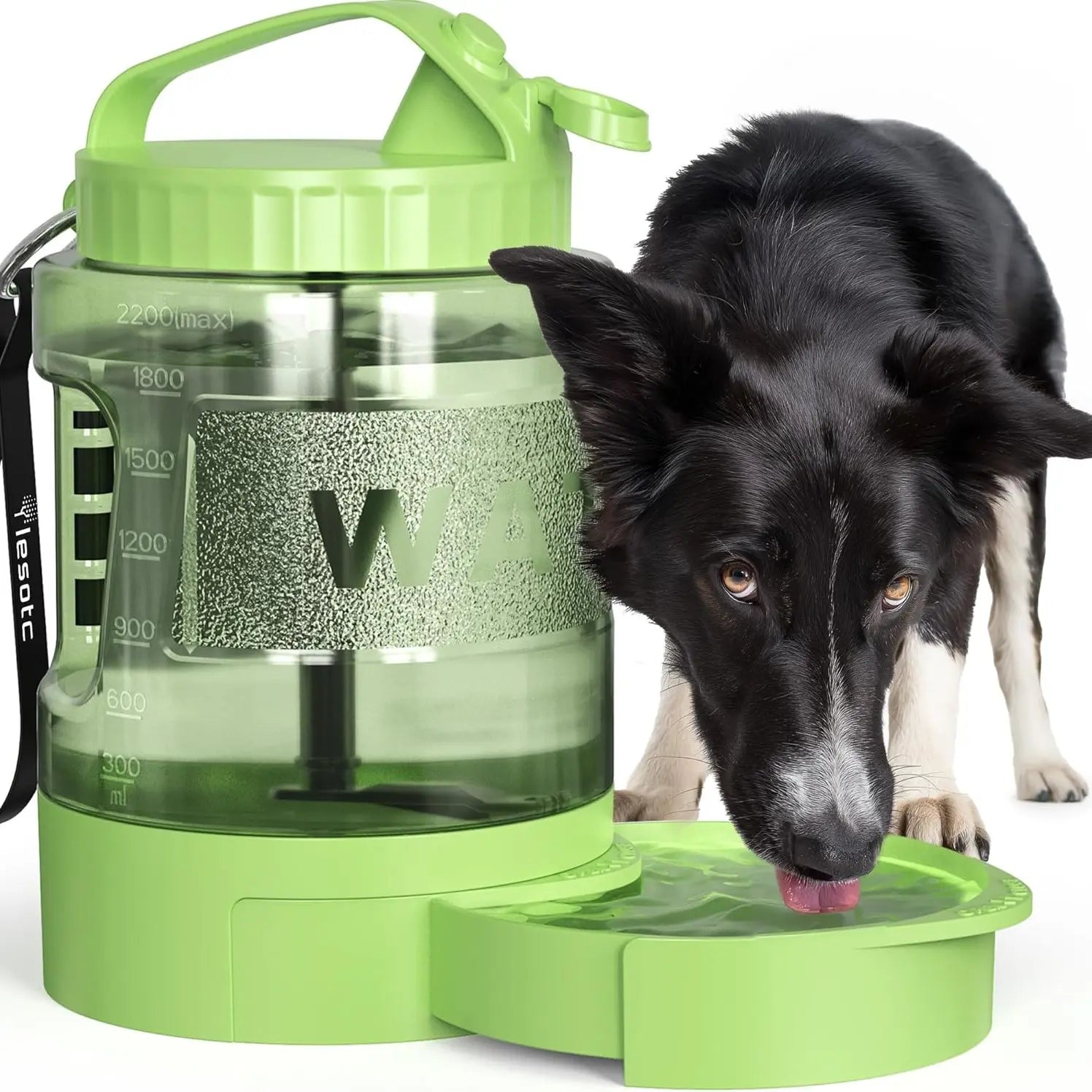 Stay Hydrated on Your Adventures with the Lesotc 77Oz Portable Dog Water Bottle Dispenser - Perfect for Hiking, Camping, and Travel!