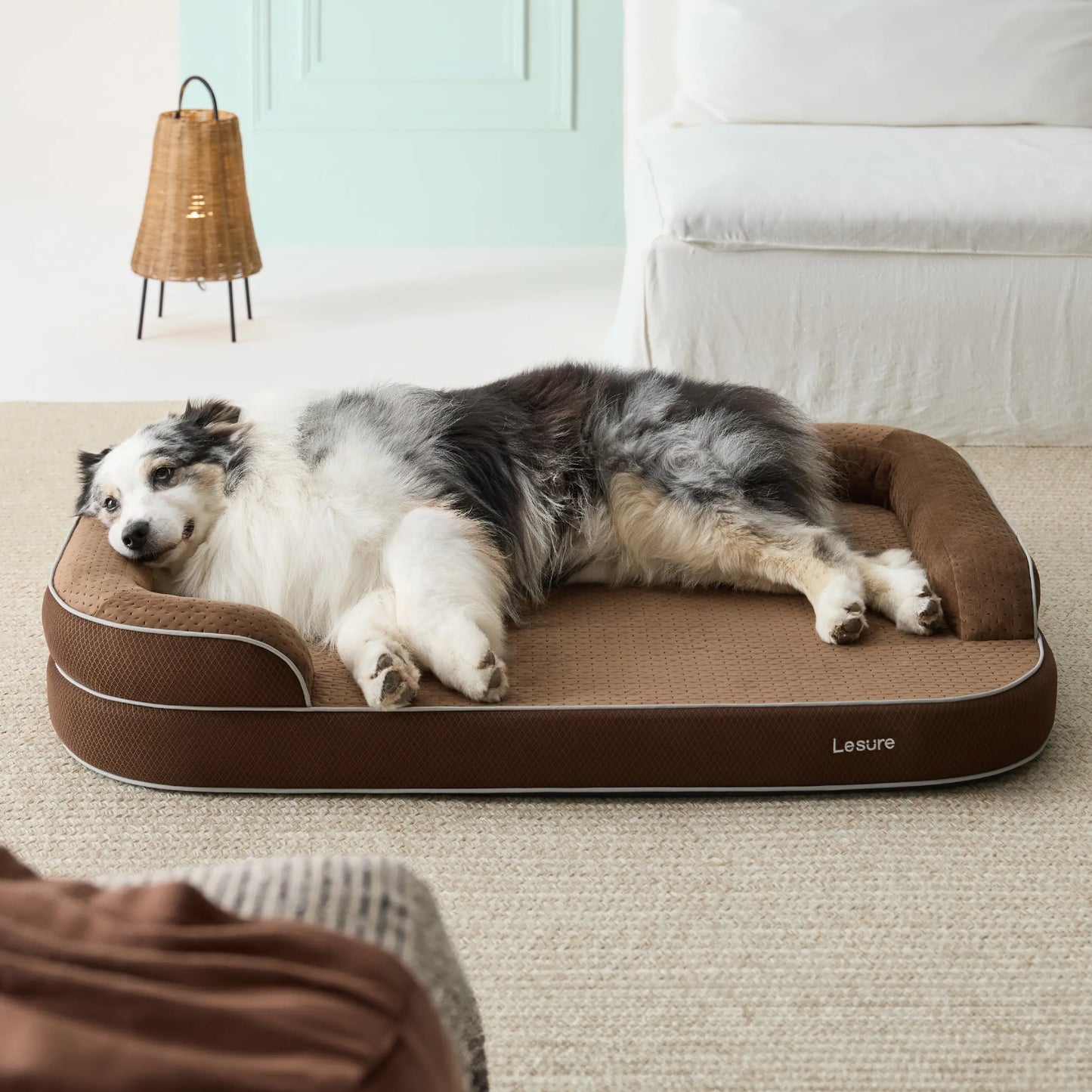 Lesure Realortho Dog Bed - Premium Orthopedic Support for Large & Senior Dogs with Waterproof Cover for Ultimate Comfort